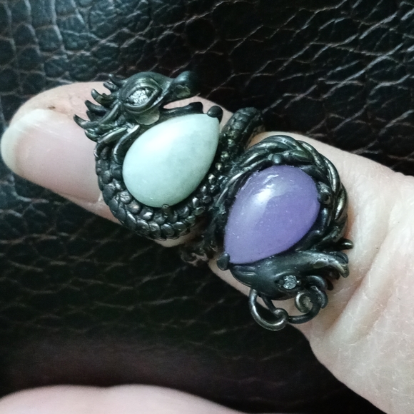 Jade of yesteryear Dragon ring - Picture 3 of 3
